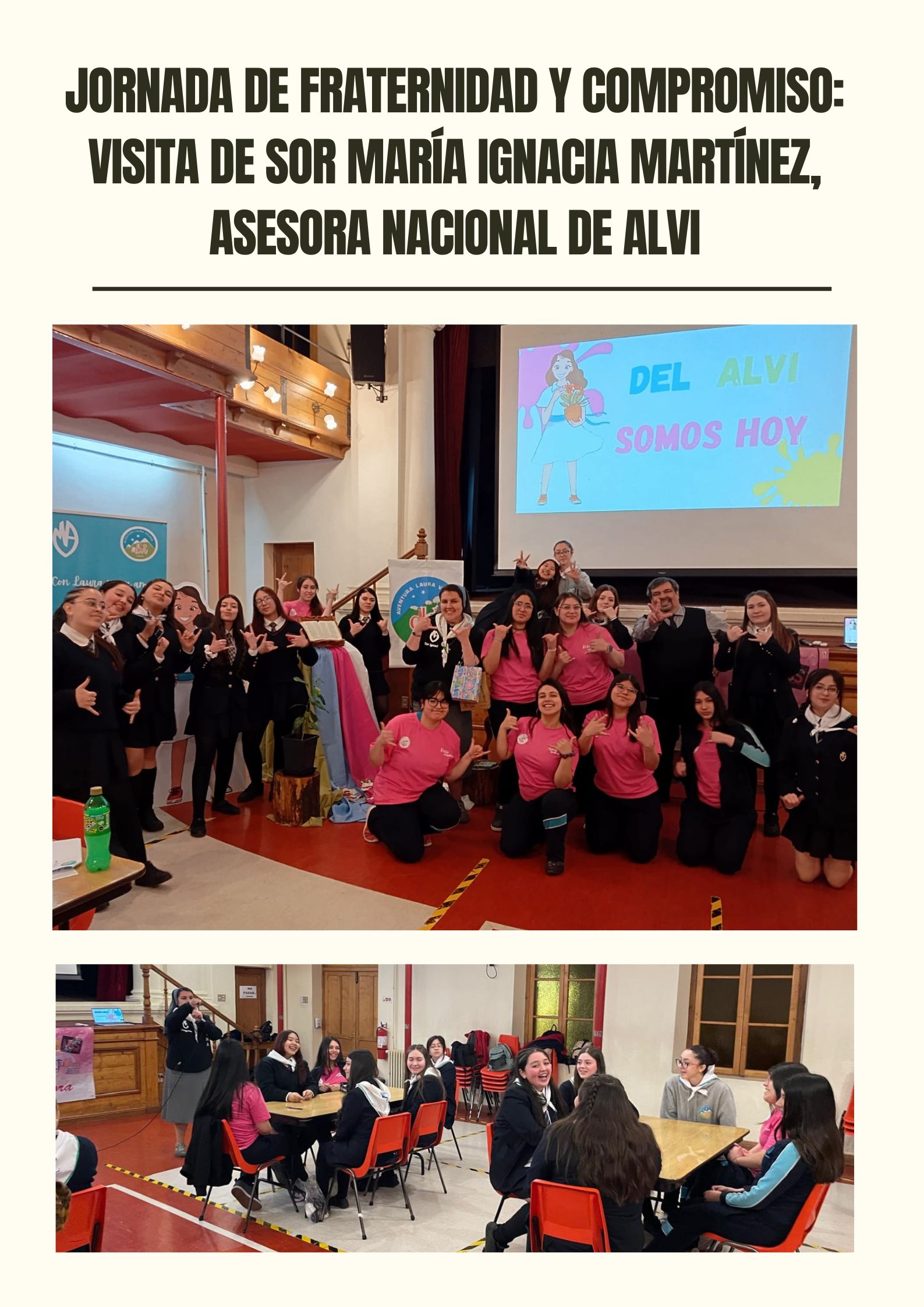 Jornada de Fraternidad y Compromiso: Visita de Sor María Ignacia Martínez, Asesora Nacional de ALVI