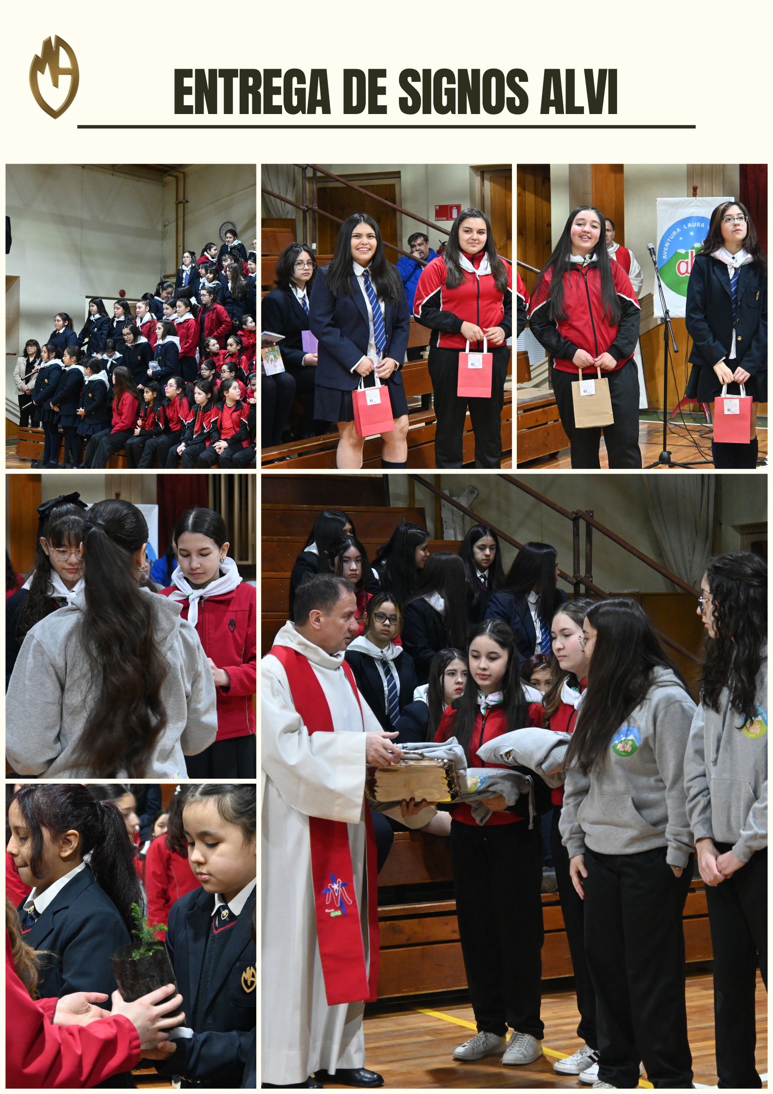Entrega de Pañolines y Signos ALVI 2025 en el Liceo María Auxiliadora