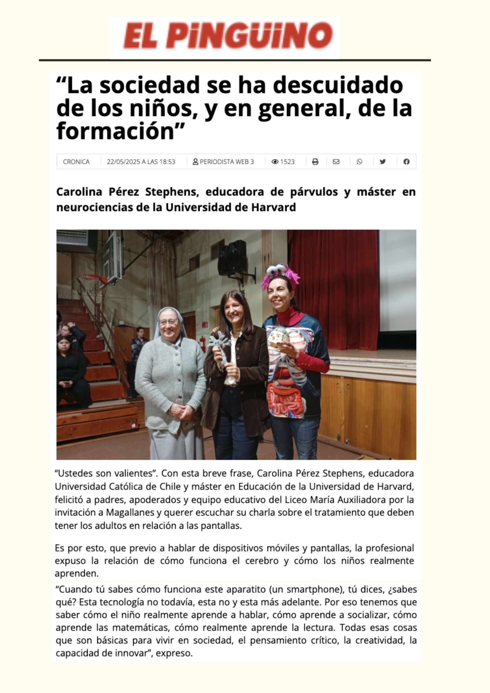 Liceo María Auxiliadora en los medios