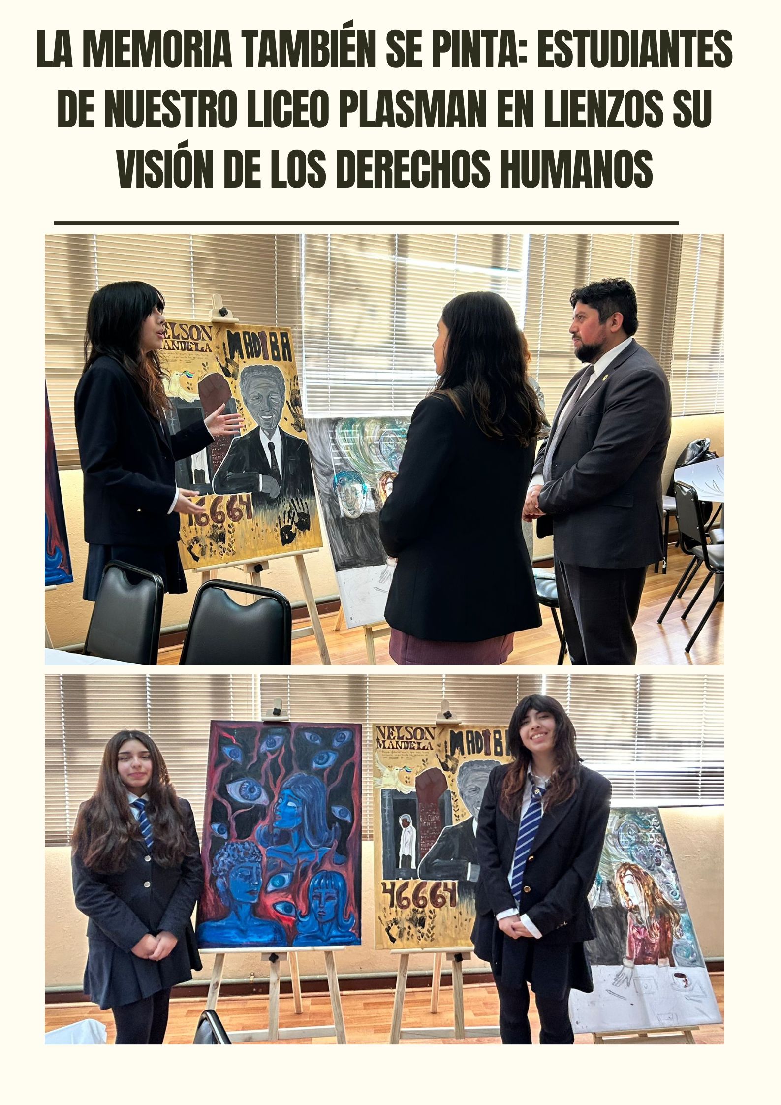 La Memoria También se Pinta: Estudiantes de Nuestro Liceo Plasman en Lienzos su Visión de los Derechos Humanos