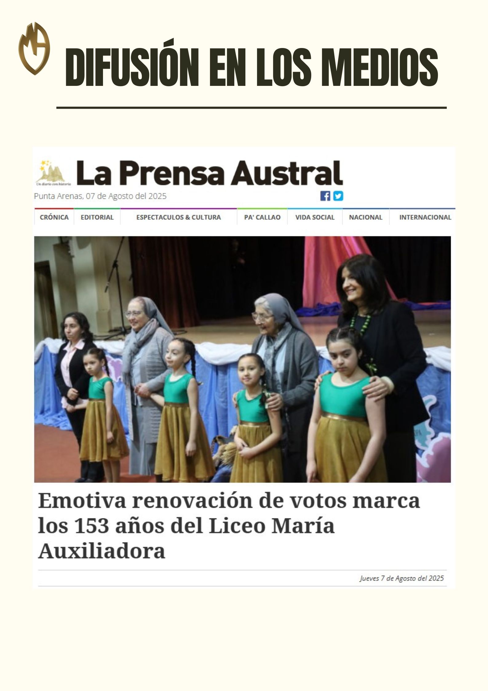 Difusión en los medios
