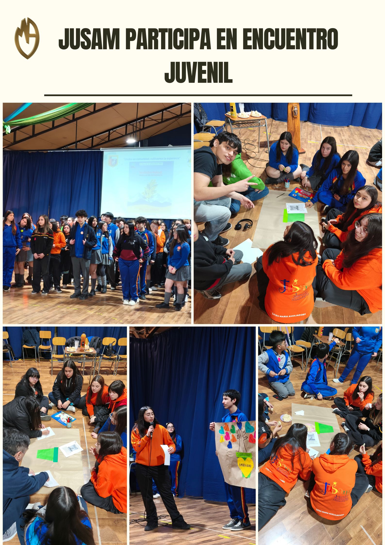 JUSAM participa en encuentro juvenil sobre Solidaridad en Colegio Pierre Foure