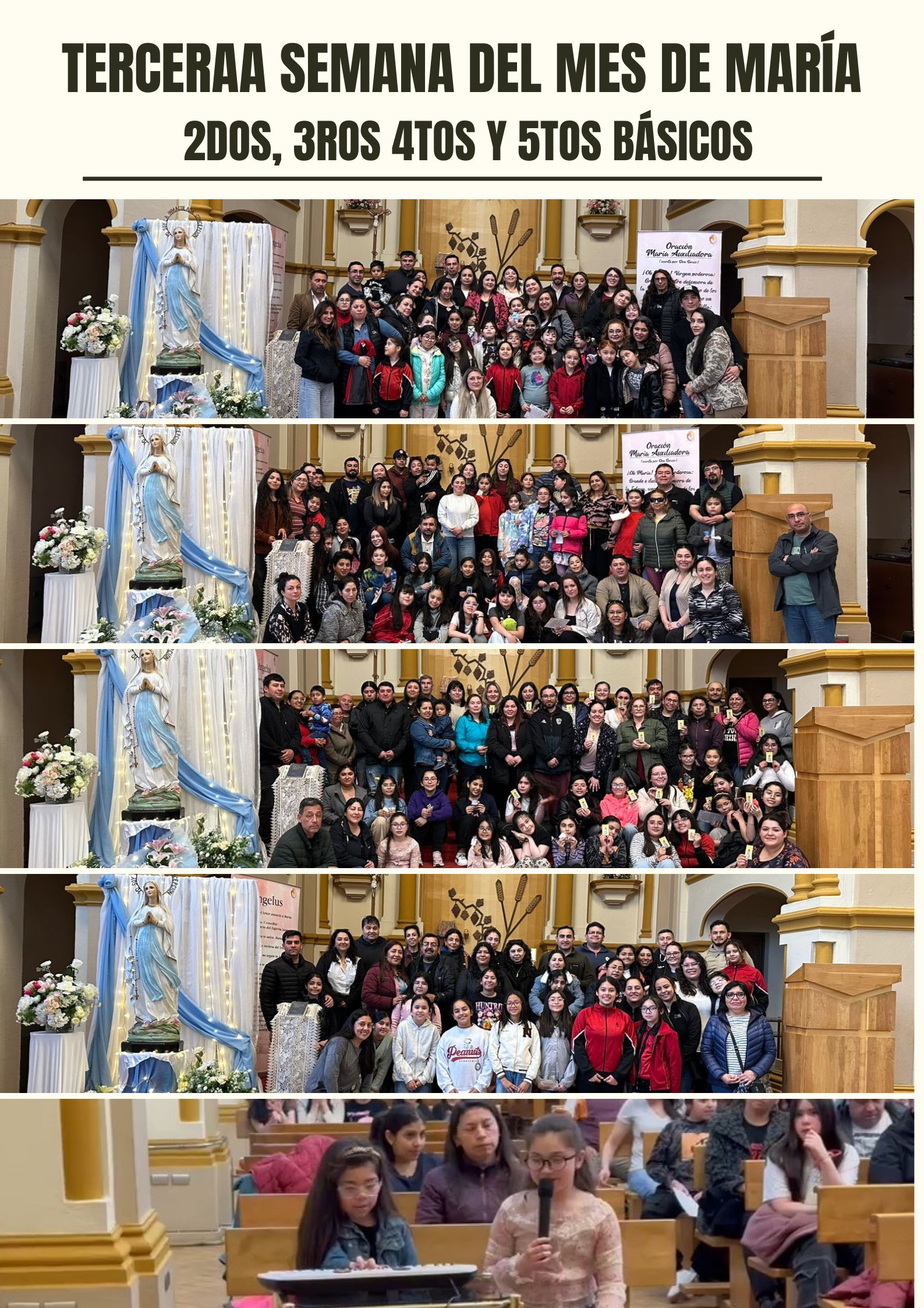 2° a 5° Básico Participa con Devoción en el Mes de María