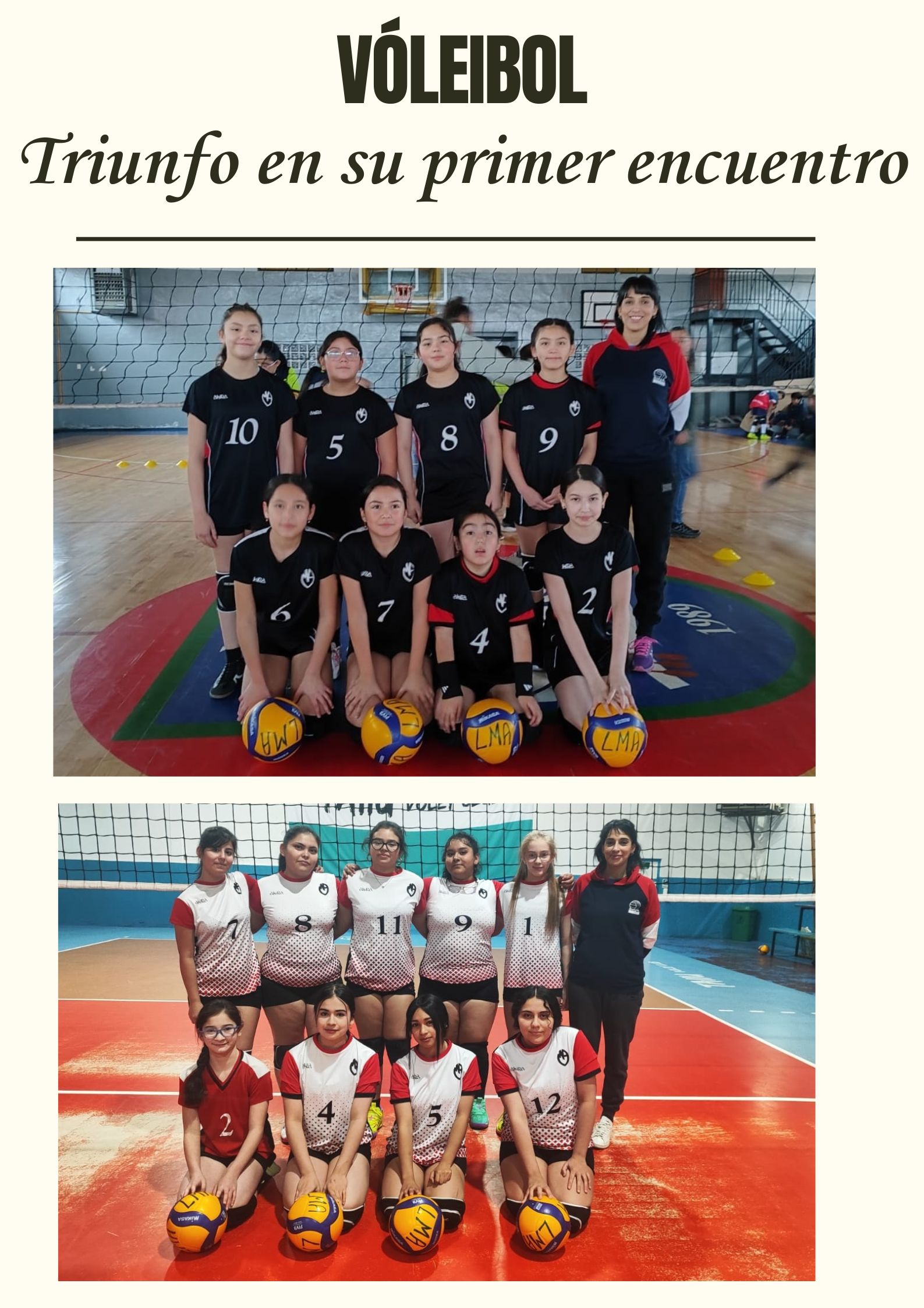 ¡Nuestros equipos de vóleibol del Liceo LMA triunfan en sus primeros partidos!