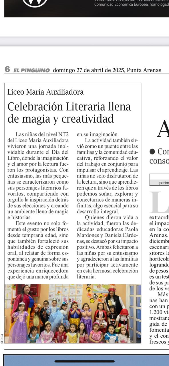 Liceo María Auxilidora en los medios