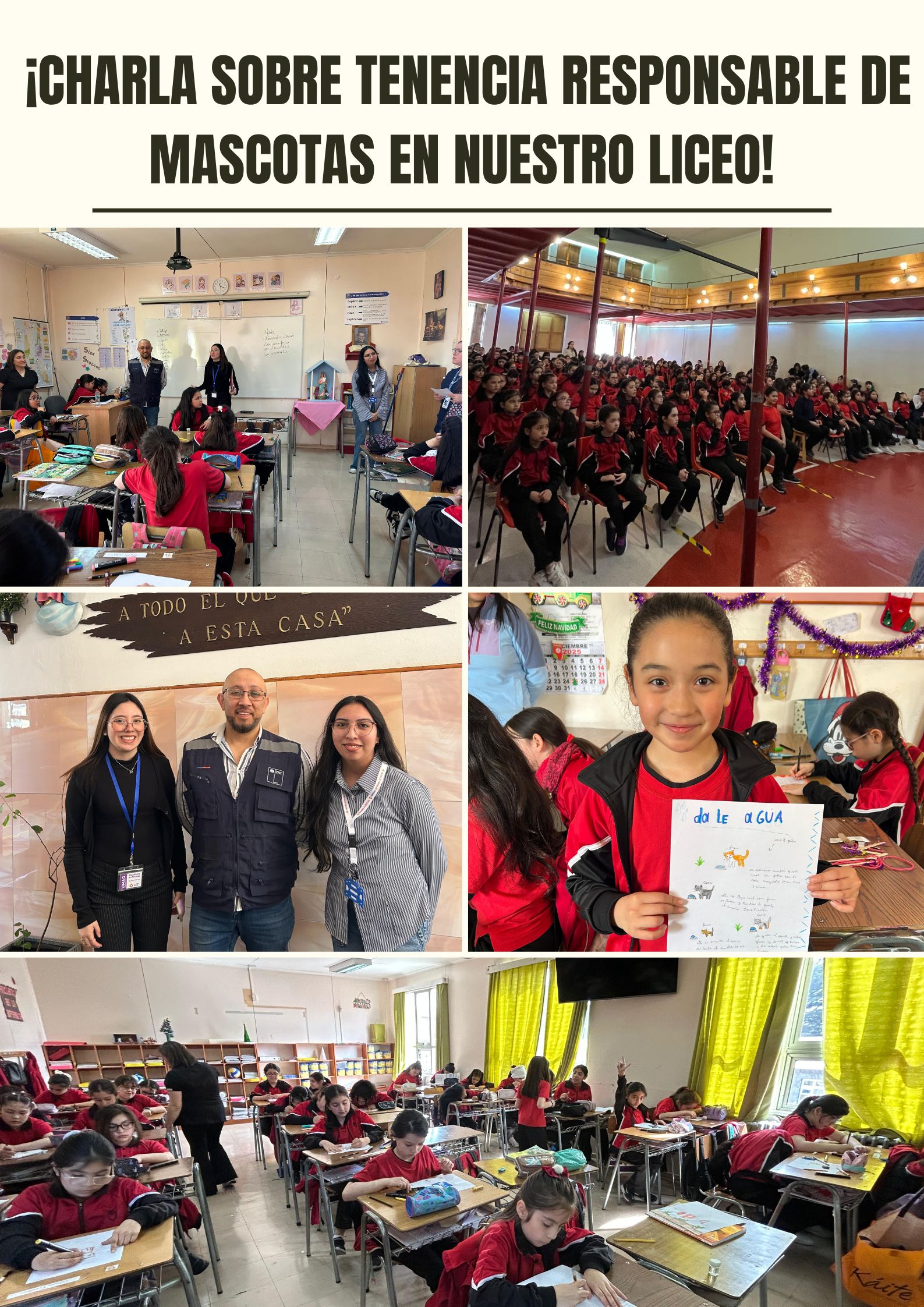 ¡Gran Charla sobre Tenencia Responsable de Mascotas en Nuestro Liceo!