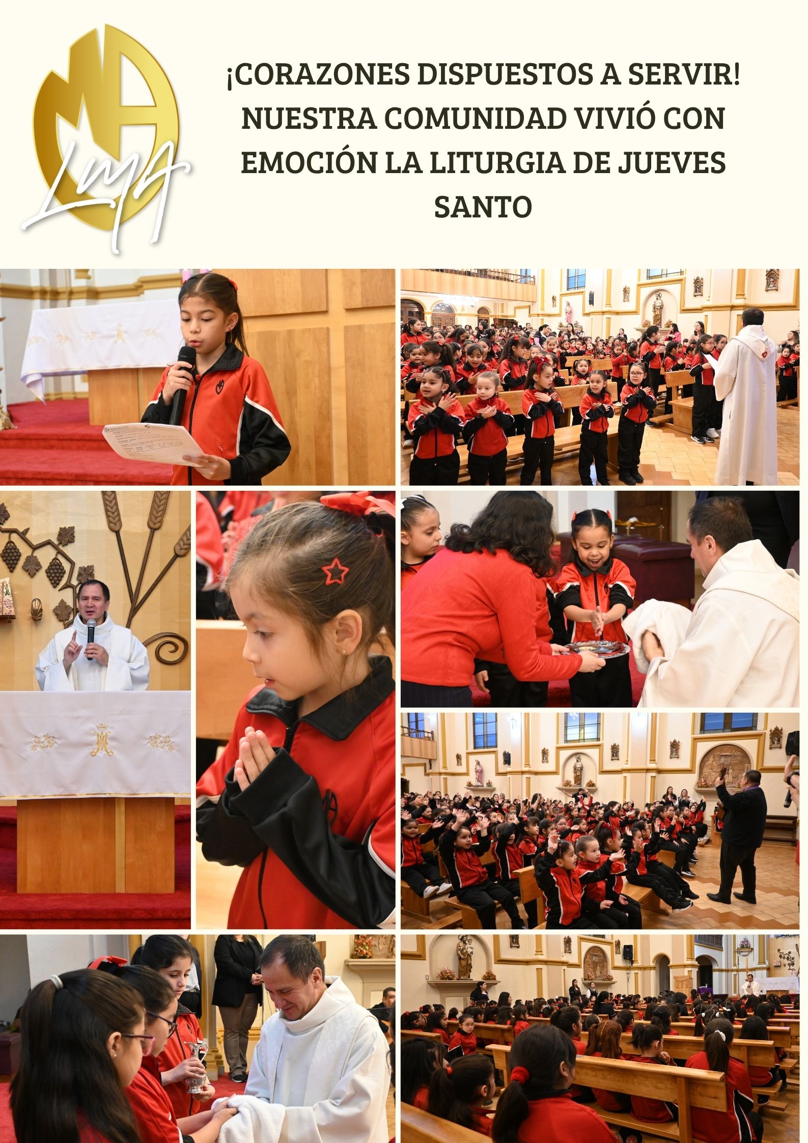 ¡Corazones Dispuestos a Servir! Nuestra Comunidad Vivió con Emoción la Liturgia de Jueves Santo